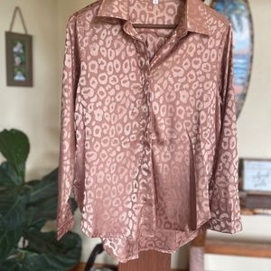 Darling Silky, Shimmering Gold Shirt Size Small.... Never been worn.